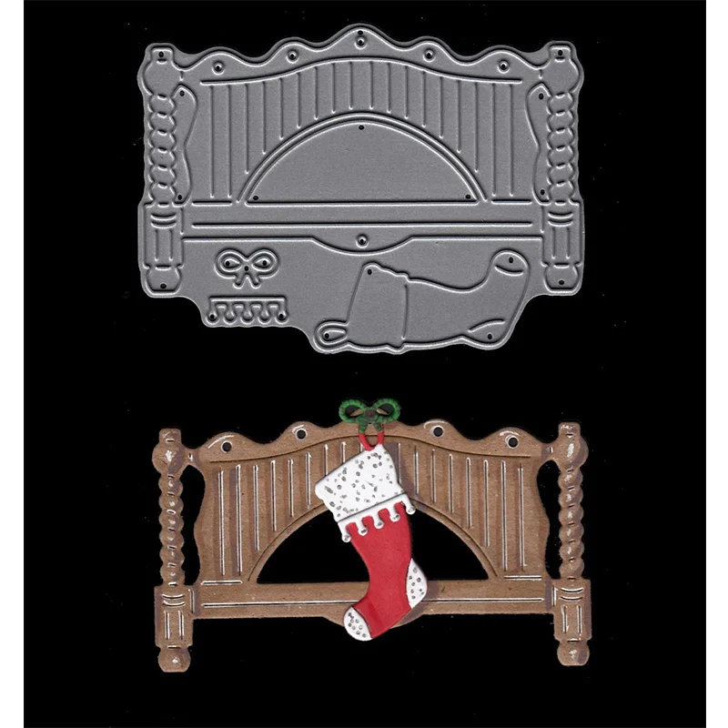 Xmas Bed Sock Gift Shape Metal Cutting Dies Stencil For Scrapbooking Embossing DIY Paper Card Handcrafts Decor Templates