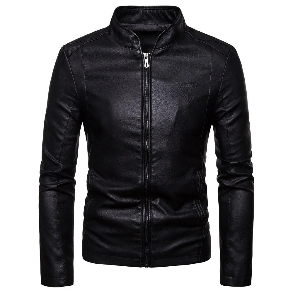

Fashion Men Autumn Winter Warm Casual Leather Zipper Long Sleeve Jacket Coat Top #4O23 #F