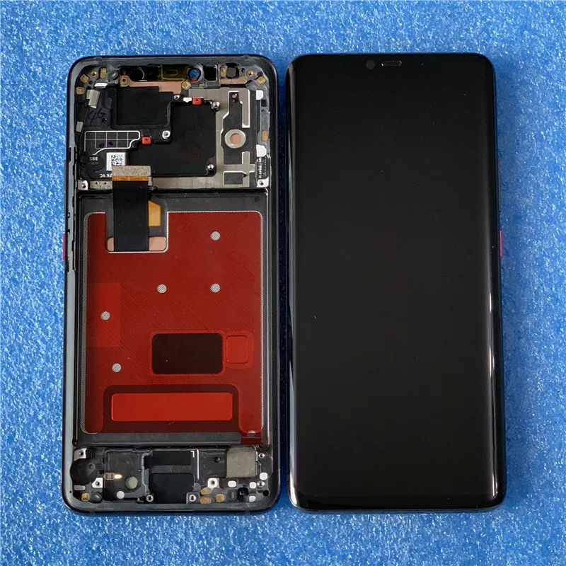 ЖК-дисплей 6,3" для huawei mate 20 Pro Axisinternational с рамкой+ сенсорная панель дигитайзер+ сборка отпечатков пальцев