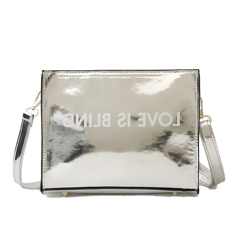 

New Arrival Women Glossy Messenger Bag Shooulder Bag Female Mirror Crossbody Bag Simple Fashion Handbag Student Bag Promotion