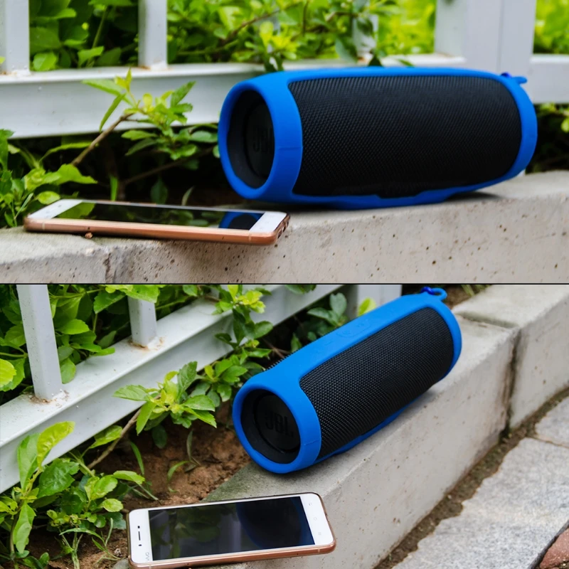 2018 New Silicone Sling Cover Case for JBL Charge 3 Portable Soft protective Charge3 Black Blue |