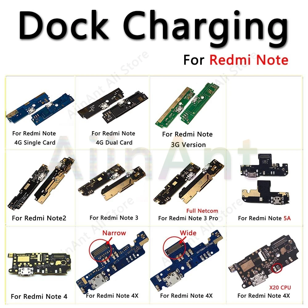 

Original USB Date Charging Port Charger Dock Connector Flex Cable For Xiaomi Redmi Note 3 3s 4 4x Pro Prime Replacement