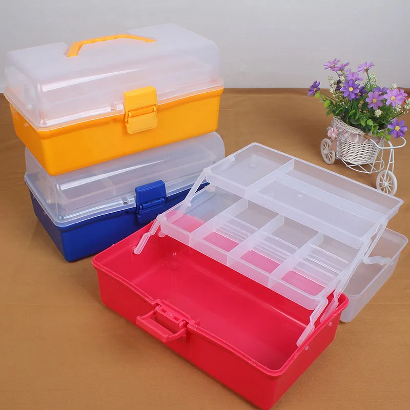 

Multi-function Folding Tool Box Safety PP Material Tool Case Colorful Folded Tool Box Multi-purpose Tool Box