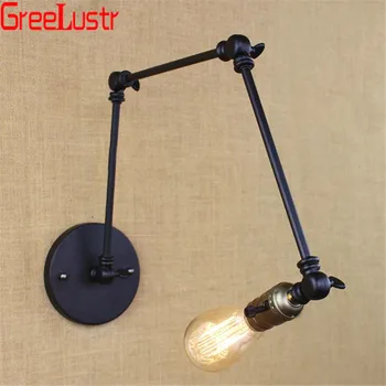 

DIY Vintage Wall light Edison Light Bulb Long Arm Switch Wall Lamp Loft American Country Lighting Retro Industry Iron luminarias