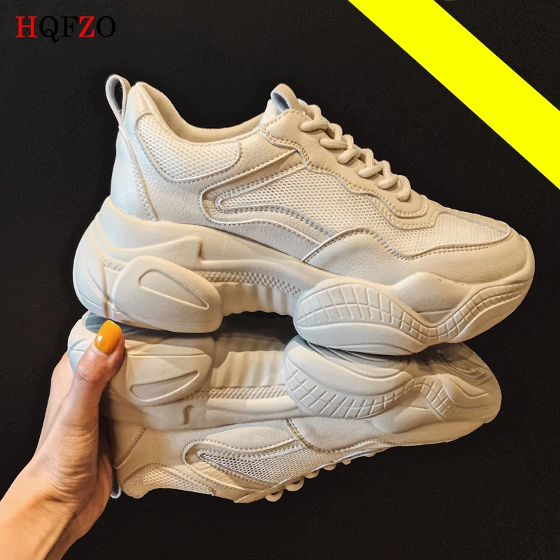 HQFZO Pantshoes مريح تنفس شبكة المدربين حذاء بكعب سميك 5 سنتيمتر المرأة منصة أحذية رياضية النساء أحذية عارضة أحذية نسائية HQFZO Pantshoes مريح تنفس شبكة المدربين حذاء بكعب سميك 5 سنتيمتر المرأة منصة أحذية رياضية النساء أحذية عارضة أحذية نسائية