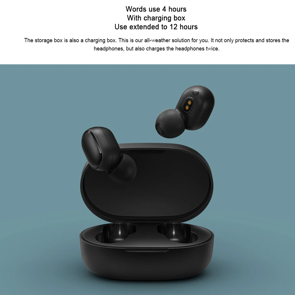 Original Xiaomi Redmi AirDots True Wireless Earphone Headphone TWS bluetooth Earphones Active Noise Cancellation Dropshipping