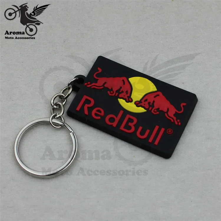brand new motorcycle key chain for redbull keychain rubber motorbike
