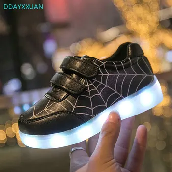 

Luminous sneakers for Girls&Boys chaussure light up infant USB Charging Luminous led shoes with light glowing sneakers slippers
