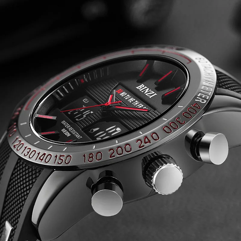 Horloges Mannen BINZI цифровые спортивные часы Роскошные мужские электронные военные для