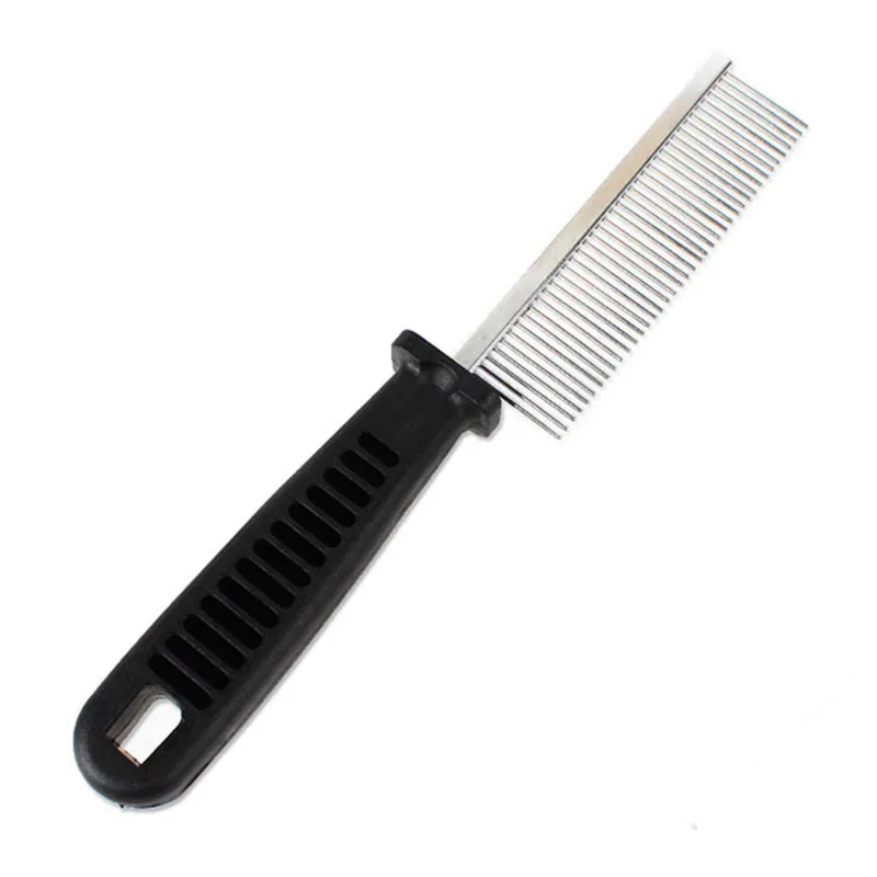 (Clearance Sale) Heavy Duty Stainless Steel Pet Comb with Black Plastic