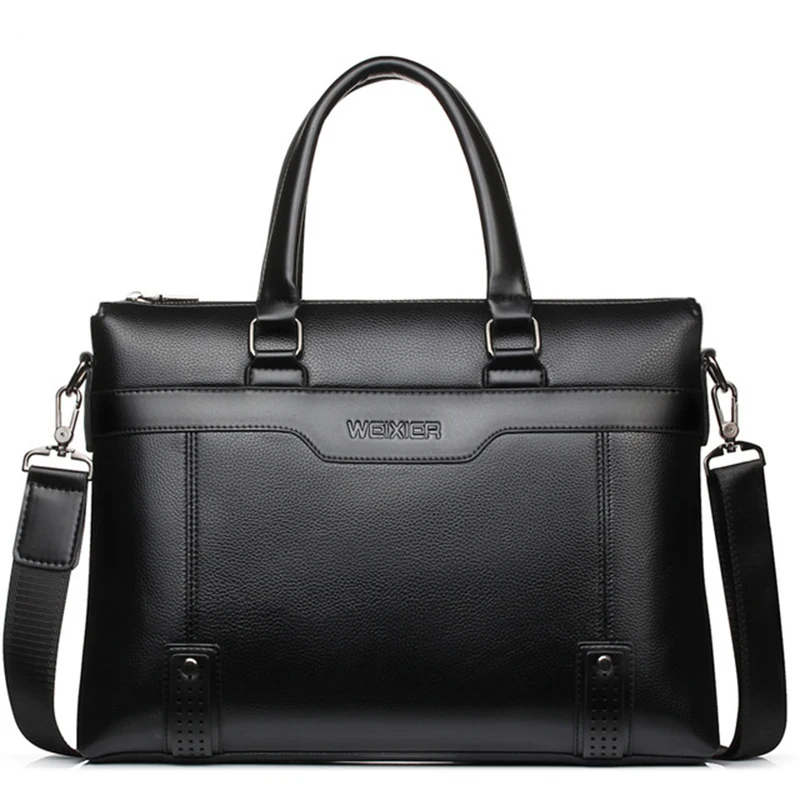 Mens PU Leather Briefcase Business Messenger Bags Laptop Handbags Shoulder Bag