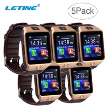 LETINE 5Pcak DZ09 DZ 09 сенсорные Смарт-часы телефон Электронные наручные часы Поддержка Andriod GSM SIM карты русский французский PK A1 GT 08