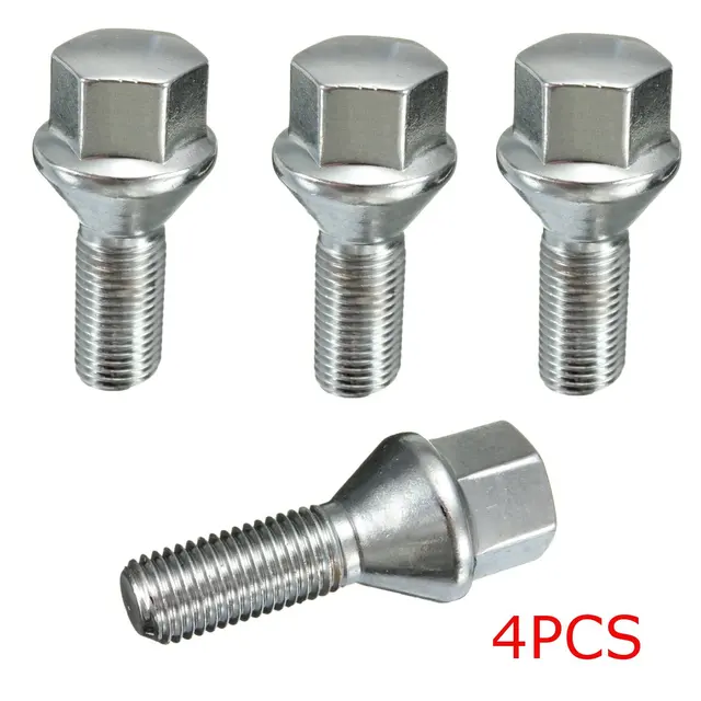 4pcs Wheel Nut Bolt Lug Stud Alloy M12x1.5mm For BMW E21 E30 E36 E46