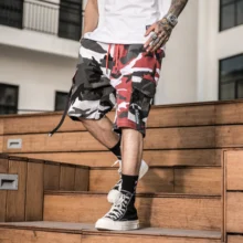 April MOMO камуфляжные шорты мужские в Военном Стиле мужские шорты кэжуал летние пляжные шорты новая мода уличная эластичная талия