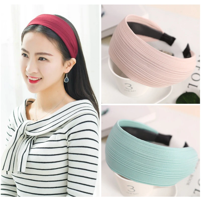 Women Girls Wide Velvet Headband Hair Band Accessory Satin Headwear Wholesale Women Girls Wide Velvet Headband Hair Band Accessory Satin Headwear Wholesale