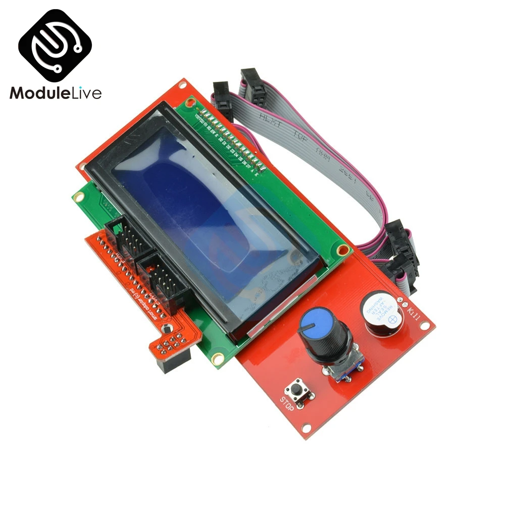 ЖК-дисплей 3d принтер Reprap Smart control ler Reprap RAMPS 1,4 2004 ЖК-управление с адаптером Mendel