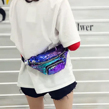 

New Holographic Funny Pack Laser Waist Packs Heuptas Hip Bag Women's Waistband Banana Bags Waist bag Unisex bolso cintura