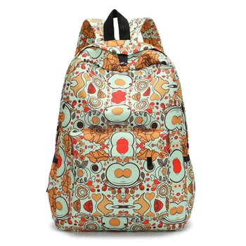 

FGGS-Fresh Style Women Backpacks Floral Print Bookbags Female Travel Backpack