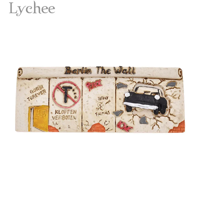 

Lychee Berlin Resin Fridge Magnets Creative 3D Refrigerator Magnet Stickers Travel Souvenirs Home Decoration