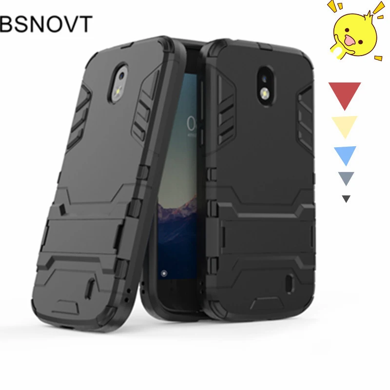 

BSNOVT For Cover Nokia 1 Cover Silicone + Plastic Kickstand Case For Nokia 1 Phone Shell For Nokia 1 2018 Mobile Phone Fundas