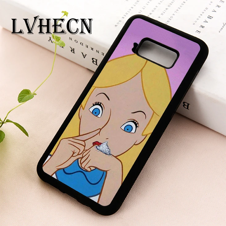 LvheCn чехол для телефона чехол для Samsung Galaxy S5 S6 S7 S8 S9 S10 EDGE PLUS S10e Note для девочек от 5 до 8 лет 9 Алиса в стране чудес альтернатива
