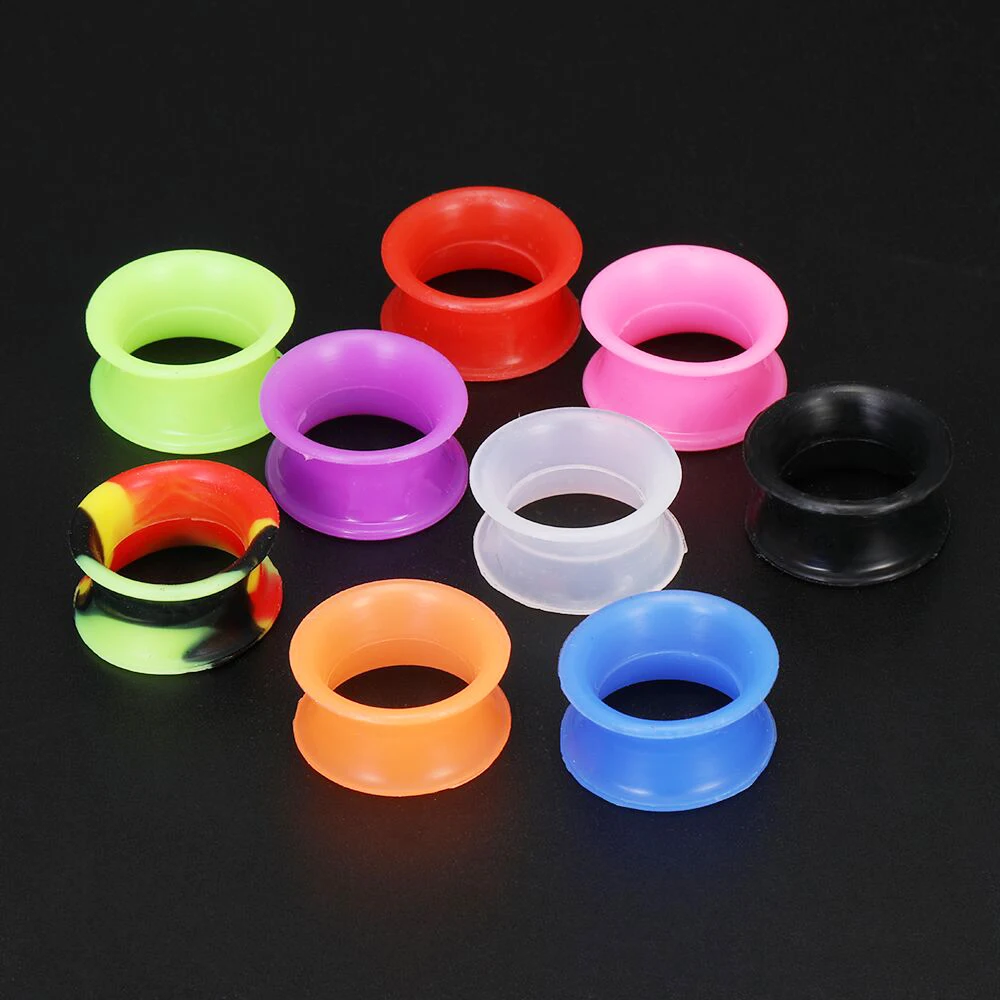 

ZS 3-25mm 13 Pair Double Flared Ear Gauges Tunnel Plugs Silicone Flexible Ear Expansion for Men Cool Ear Stretcher Ear Piercing
