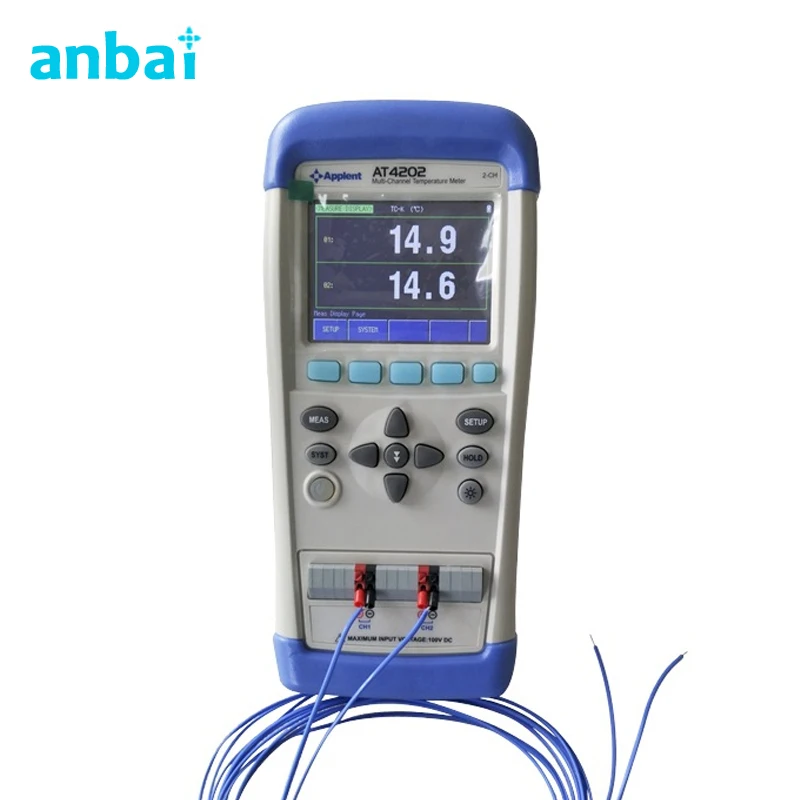 

Handheld Multi-channel Thermometer Thermocouple Temperature Meter AT4202