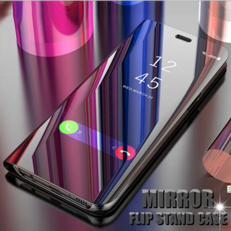 

Redmi 6 Pro Smart View Mirror Flip Phone Case For Xiaomi Redmi 4X 6A S2 Redmi 5 5Plus Note 4x 5 Plating Shockproof Stand Cover