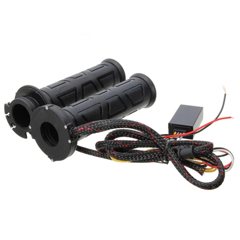 

1 Pair Electric Heated For Motorcycle Handlebar Hot Heated Modified Grips Handle Handlebar Thermostat General Power Saving