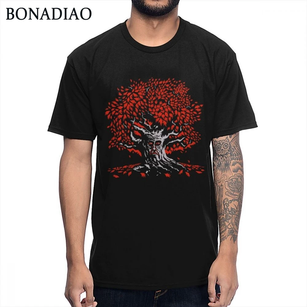 

Game Of Thrones Magic Tree Winterfell Weirwood T Shirt For Men Picture Custom T-Shirt Round Neck S-6XL Plus Size Tee