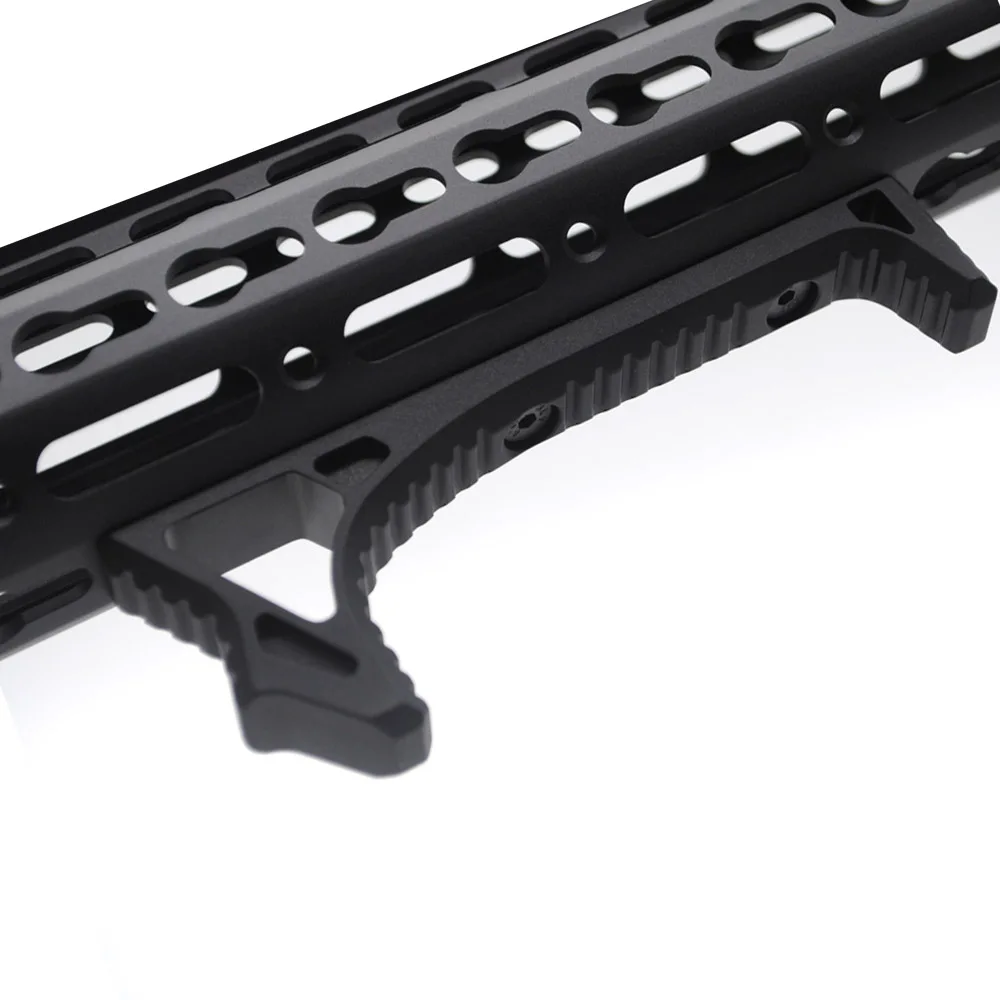 New Black Aluminum Tactical Keymod Angled Forward Grip Hand Stop 118 Mm