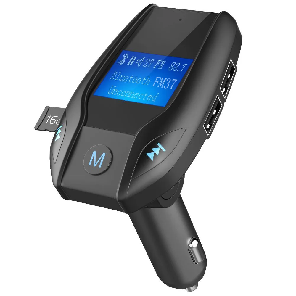 Fm модулятор Автомобильный ЖК MP3-плеер Handsfree Fm радио передатчик двойной USB зарядное устройство 2.1A автомобильный комплект Handsfree беспроводной