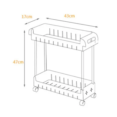 MOM'S ручная кухонная полка для хранения, полка, тонкая скользящая башня, подвижная сборка, Пластиковая Полка для ванной комнаты, колесики, компактный органайзер - Цвет: SMALL
