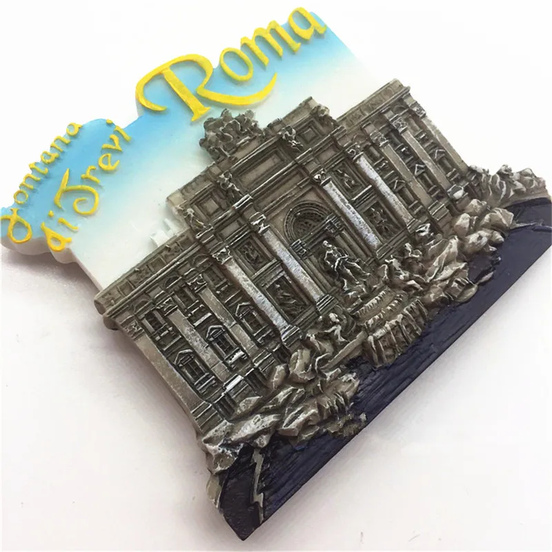 

New Hot Italy Roma Fontana di Trevi Fridge Magnet Tourism Souvenirs 3D Resin Handmade Refrigerator Magnetic Stickers