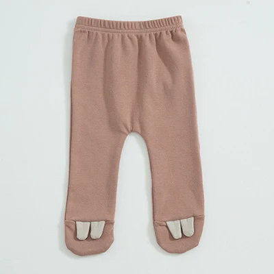 Для новорожденных от 0 до 24 месяцев детские брюки для маленьких мальчиков и девочек с героями мультфильмов, милые длинные штаны-шаровары брюки из хлопка, леггинсы штаны - Цвет: B91K07 brown