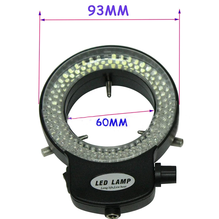 144 LED Microscope Ring Light Illuminator Adjustable Lamp White 144-LED Ring Light Model: 170049