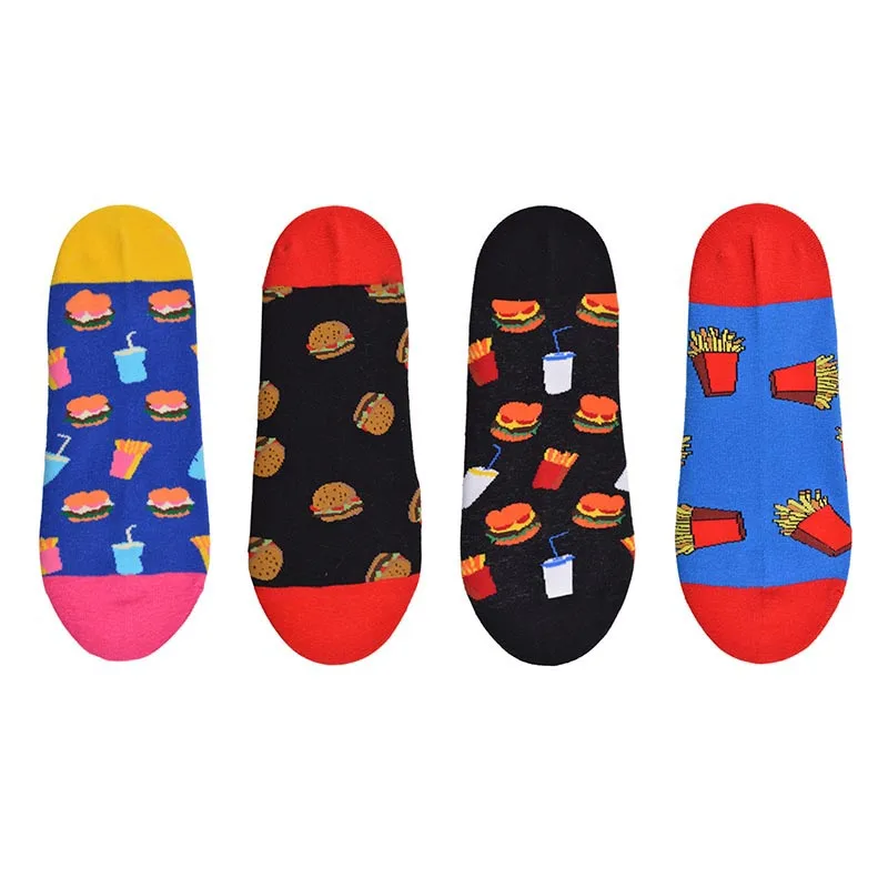Мужские повседневные носки 2019 года, цветные носки из чесаного хлопка, носки с геометрическим рисунком обезьяны, носки-башмачки унисекс