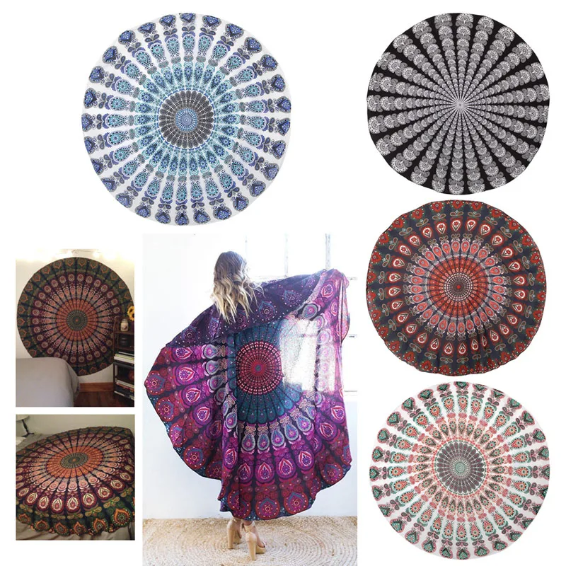 

Beach Cover Up Round Pareo Bikini Boho Hippie Summer Bathing Suit Dress Swimwear