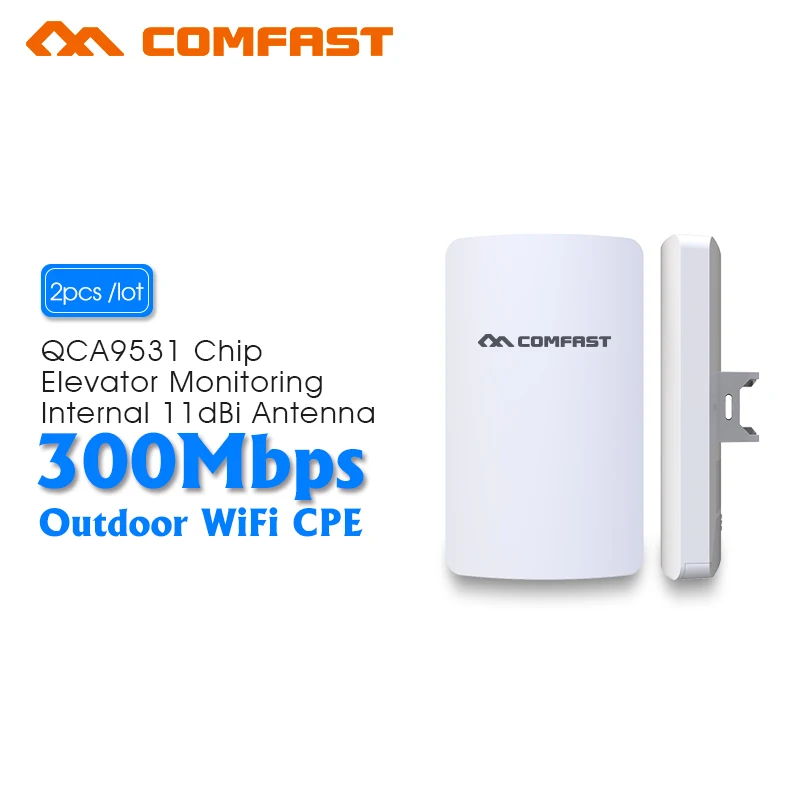 

2pc ~ 1-2KM Comfast 300Mbps 2.4Ghz outdoor Access Point 11dBi WI-FI Antenna wireless bridge CF-E112N WIFI CPE Nanostation wifI