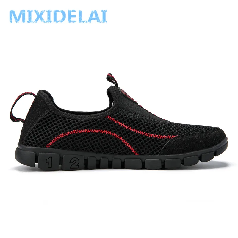 MIXIDELAI 2019 Summer Outdoor Men's Breathable Mesh Shoes Slip On Casual Shoes Male Lightweight Soft Comfortable Big size 39-46 MIXIDELAI 2019 Summer Outdoor Men's Breathable Mesh Shoes Slip On Casual Shoes Male Lightweight Soft Comfortable Big size 39-46