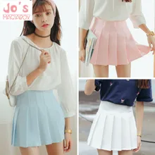 Плиссированные джинсовые юбки в стиле Лолиты с высокой талией в стиле Харадзюку для девочек; мини-юбка в морском стиле; большие размеры; юбки для японской школьной формы