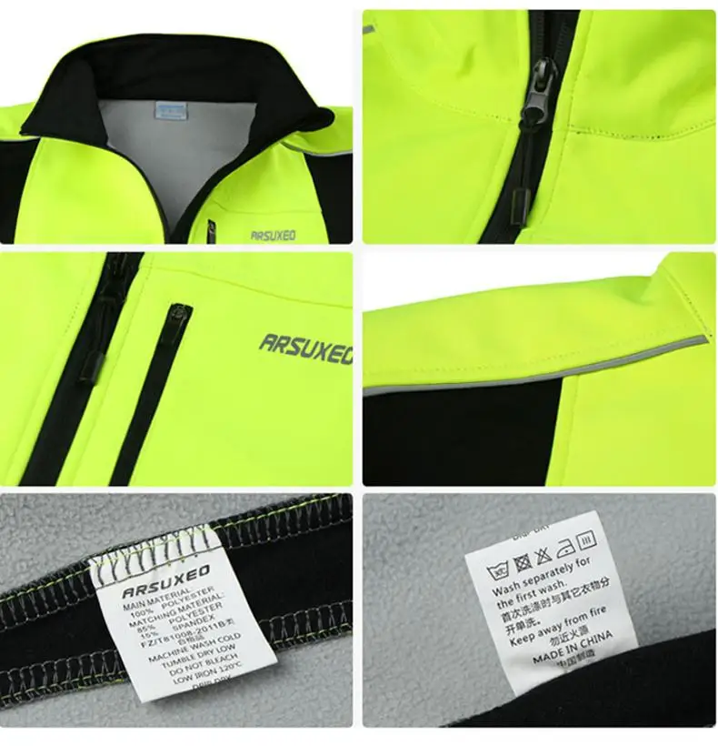 ARSUXEO MTB куртка для горного велосипеда зимняя теплая куртка для велоспорта Одежда для велоспорта ветрозащитная Водонепроницаемая Джерси
