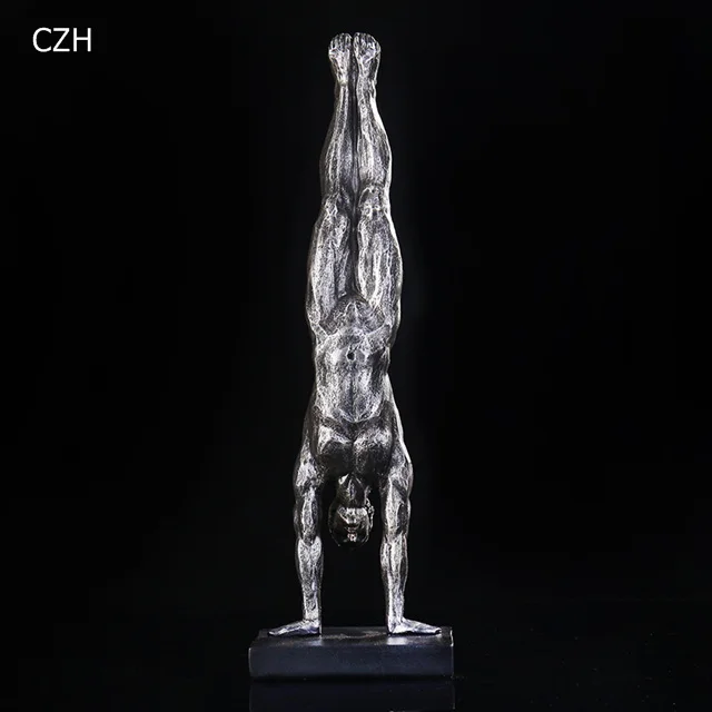 Абстрактная Мужская гимнастическая статуэтка, полимерная Подставка для рук, скульптура, спортивный персонаж, украшение, Орна, Мужская футболка, подарок и аксессуары для рукоделия