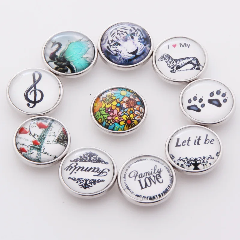 Dragon Instrumental Snap Buttons Jewelry Findings Fit 18mm Snaps Button