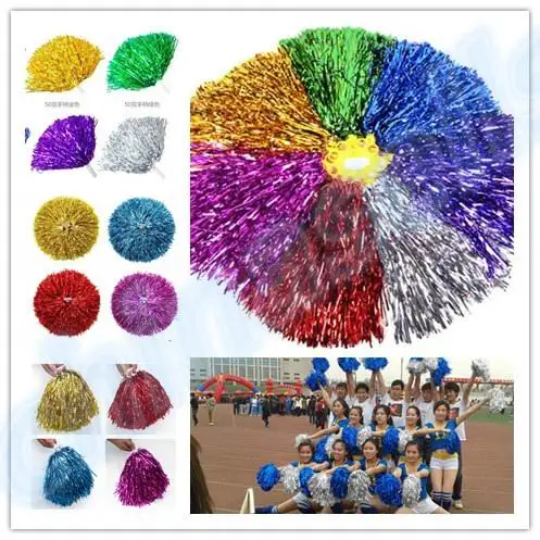 50pcs 50g Modish Cheer Dance Supplies Competition Cheerleading Pom Poms Flower Ball Lighting Up Party Cheering Fancy Pom Poms