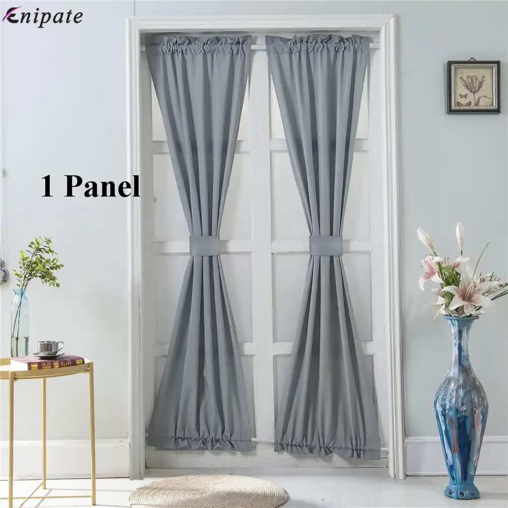 Enipate 1 Panel French Door Curtain Solid Rod Pocket Window French Door Curtain Panel