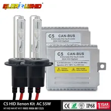 Ксенон H7 C5 55W Canbus ксеноновый H4 9005 9006 881 H7 H1 H3 H11 HID Комплект 4300k 5000k 6000k 8000k Электронный комплект балластов для ксенона переменного тока 12V