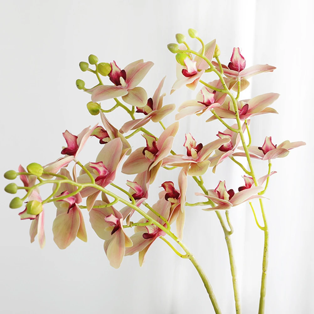 70 см Искусственный цветок настоящий сенсорный бабочка Орхидея имитация Орхидея из латекса искусственный цветок для Свадьбы вечерние украшения дома