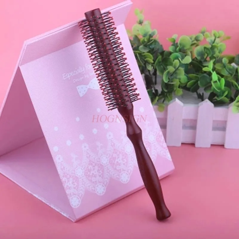 Roll Combs Shape Pure Pig Rolling Hairbrush Curly Pear Head Wave Cylinder Volume Comb Hairdressing Supplies For Female Sale summer flash diamond clip tassel hair clip female back head hair clip new diamond shark clip hair volume multi disc hair clip