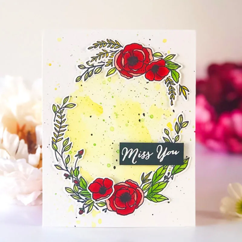 

Waffle flower Transparent Clear Stamps match metal cutting die/ Silicone stamp for DIY scrapbooking photo album/Card Making